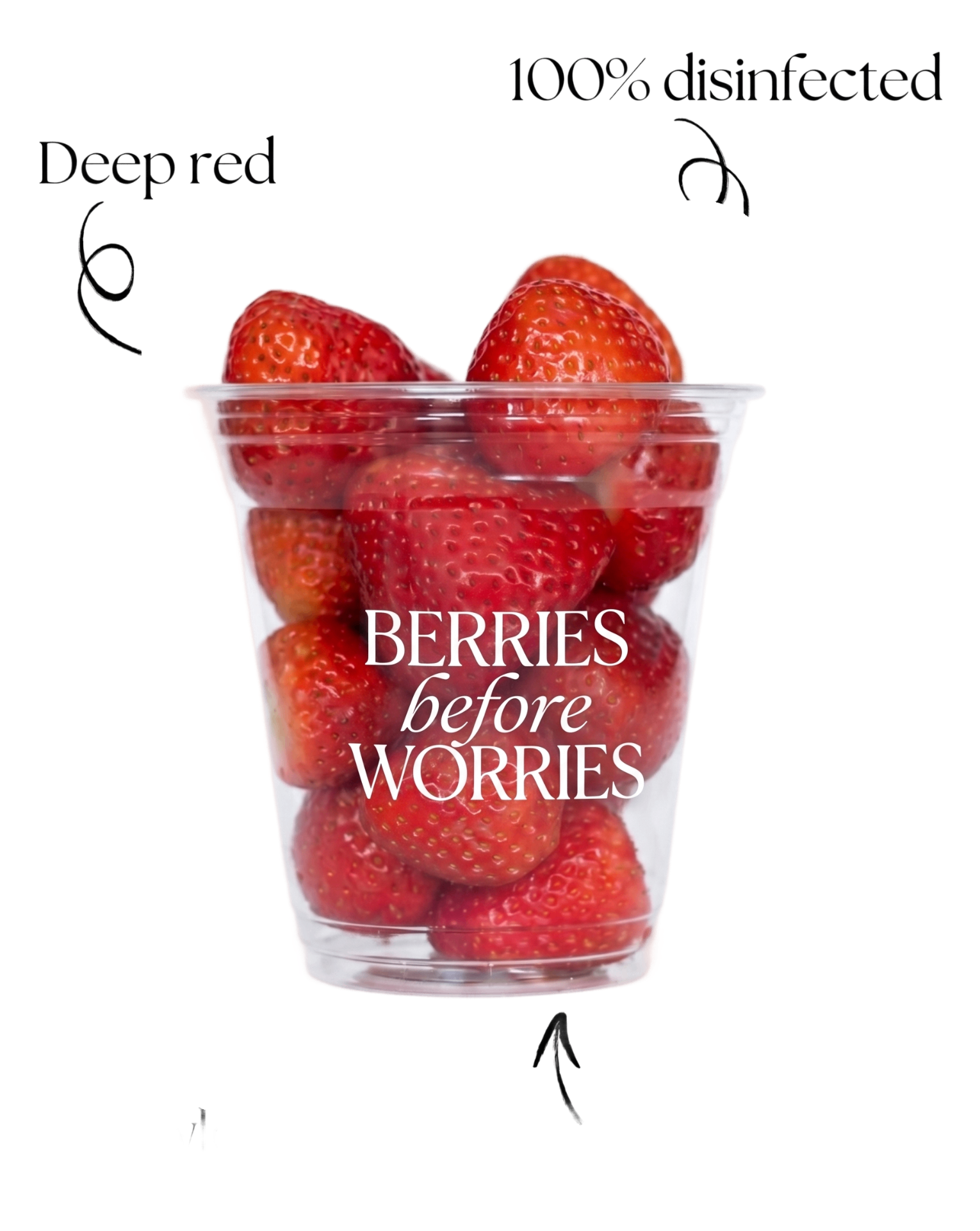 Vaso de fresas frescas — Berries before Worries